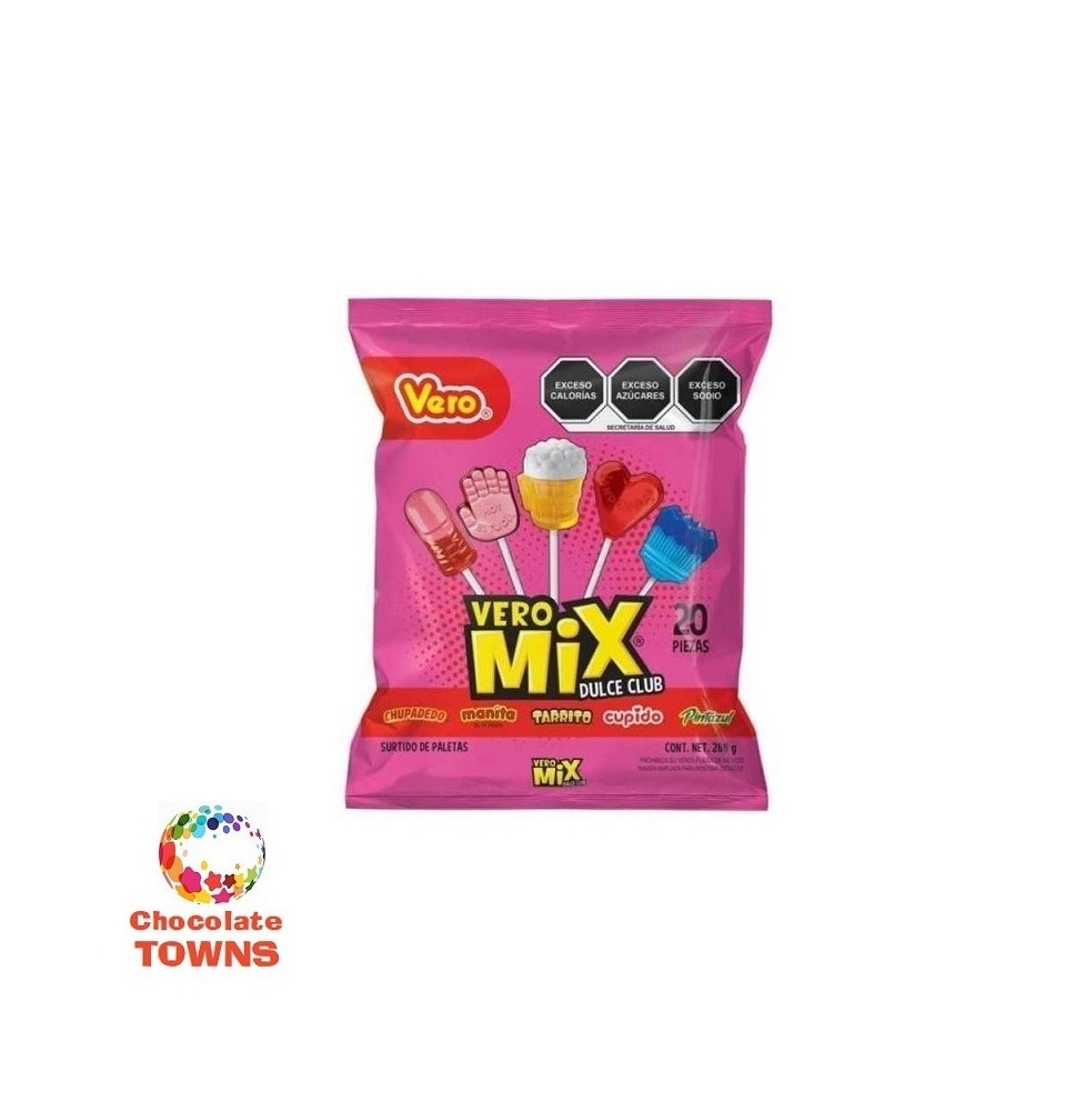 Paleta Caramelo Macizo Vero Dulce Club Mix