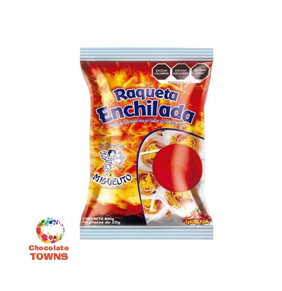 Paleta Miguelito Raqueta Enchilada sabor Grosella Paleta Miguelito Raqueta Enchilada sabor Grosella
