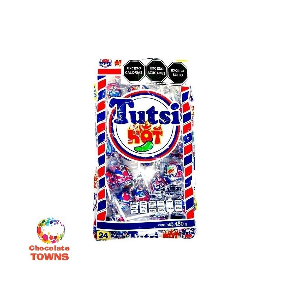 Paleta Tutsi Hot sabor Cereza con chile