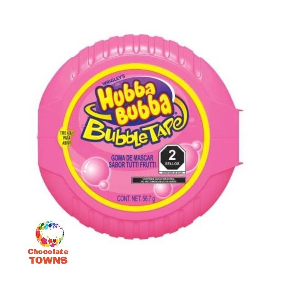Chicle Cinta Hubba Bubba sabor tutti frutti pieza