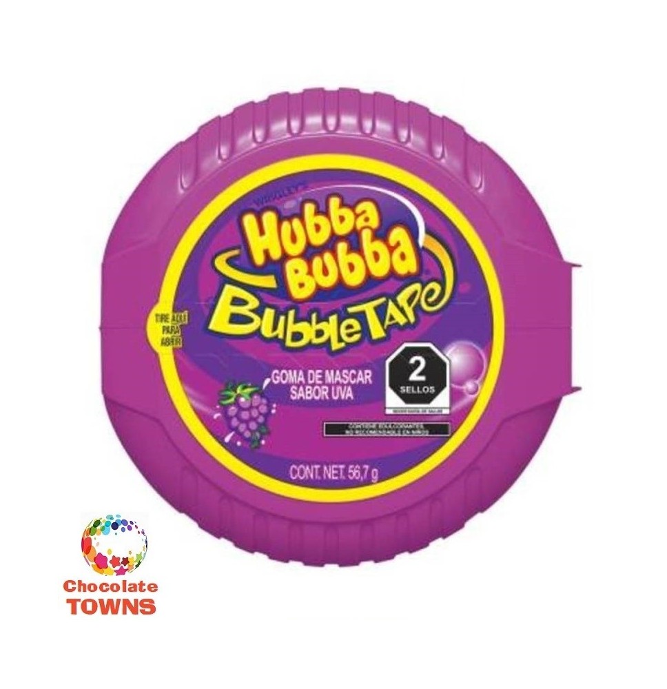 Chicle Cinta Hubba Bubba sabor Fresa-Mora pieza