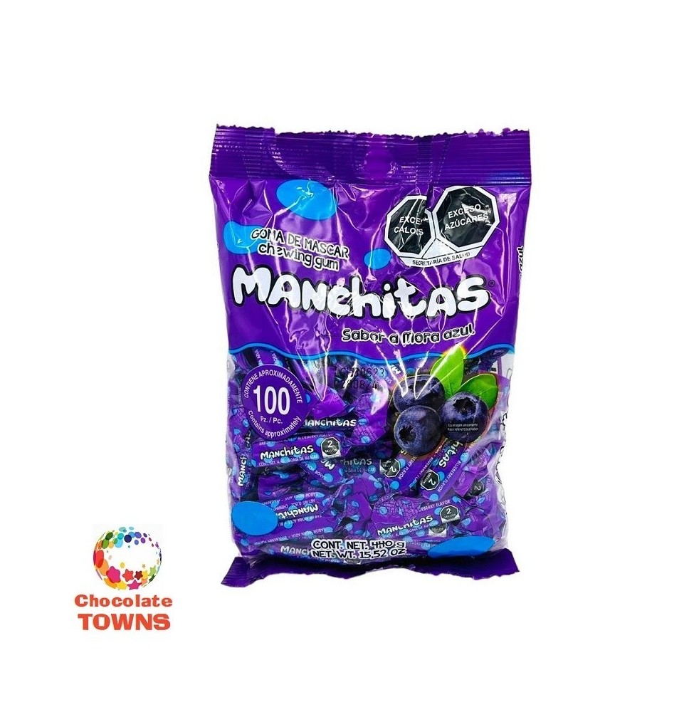 Chicle Manchitas Motitas Mora Azul