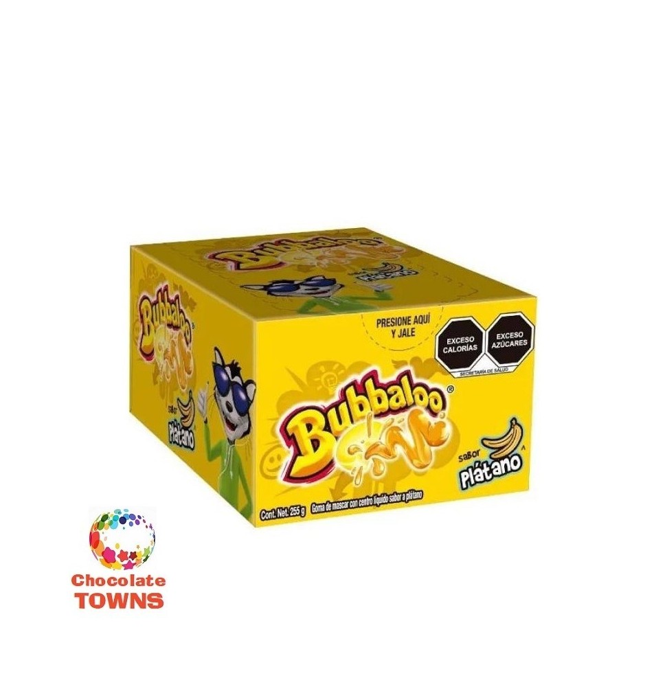 Chicle con Relleno Liquido Bubbaloo Sabor Platano