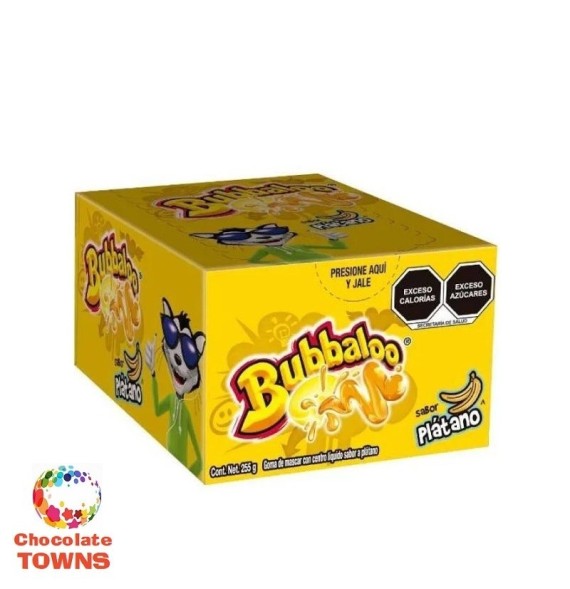 Chicle con Relleno Liquido Bubbaloo Sabor Platano
