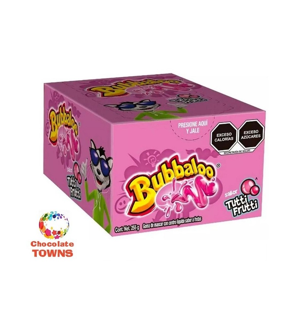 Chicle Bubbaloo con Relleno Liquido Sabor Tuti-Fruti