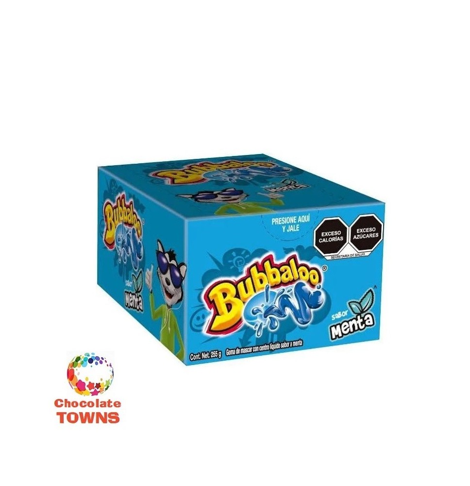 Chicle Bubbaloo con Relleno Liquido Sabor Menta