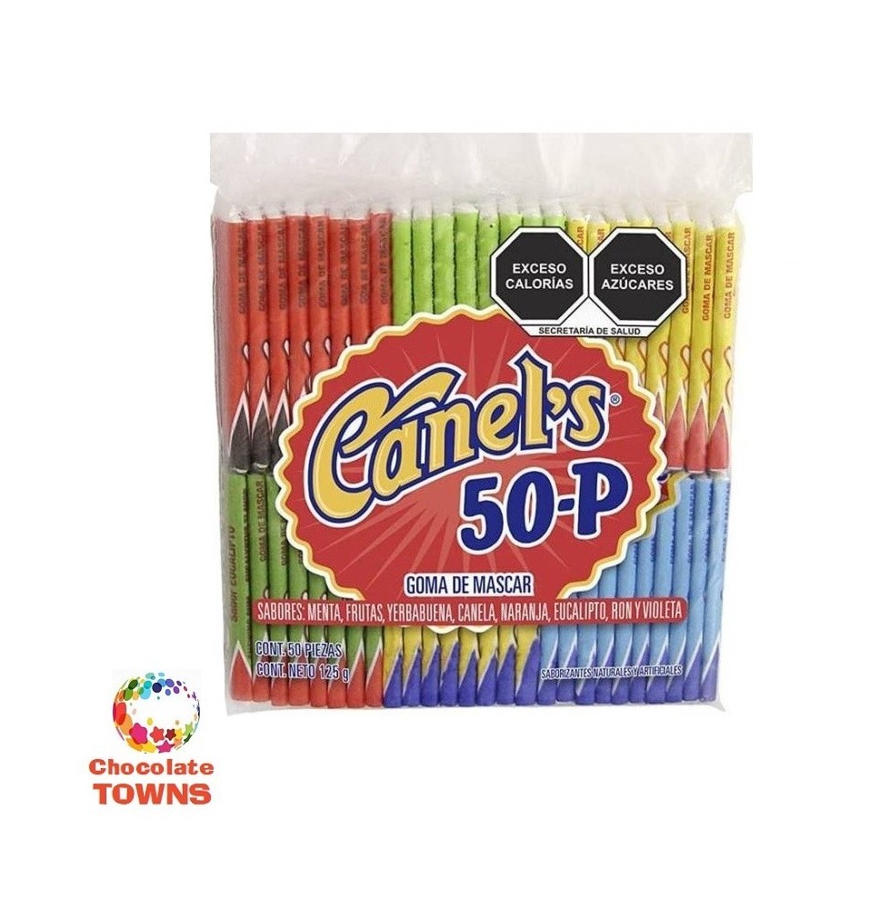 Chicle Canels, Sabores Surtidos, 125 gramos - Chocolate Towns