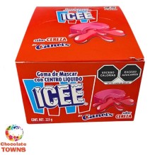 Chicle Icee Canels Con Centro Liquido Sabor Cereza