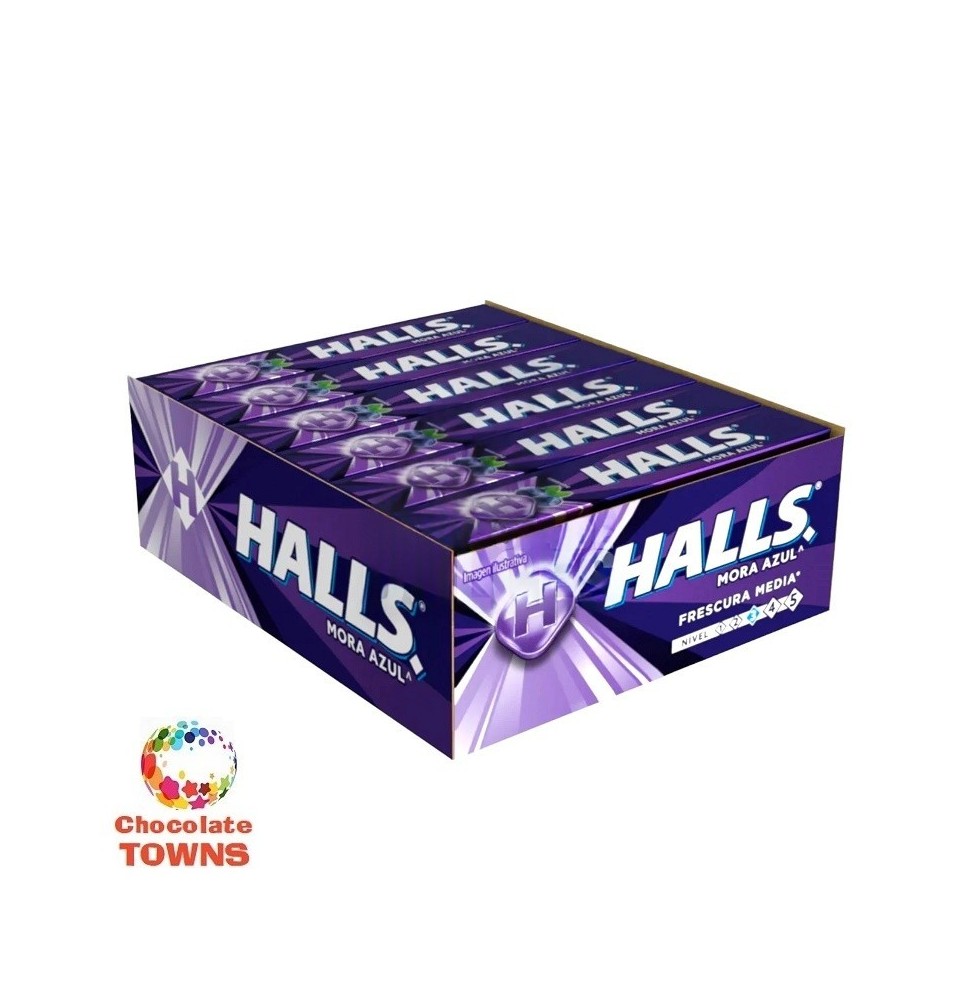 Pastillas Halls Mora Azul en tubo