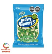 Gomitas Lucky Gummys Aros De Manzana De 1 Kg