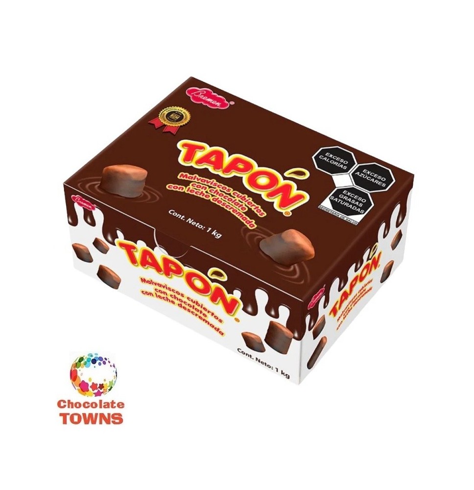 Malvavisco Tapon Bremen Cubierto Chocolate 1 Kg - Chocolate Towns