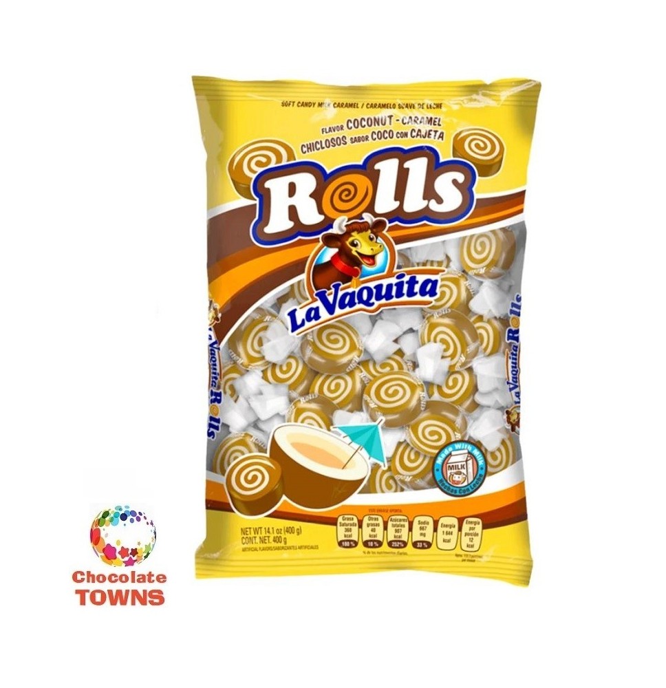 Caramelos Suaves Vaquita Rolls de Coco
